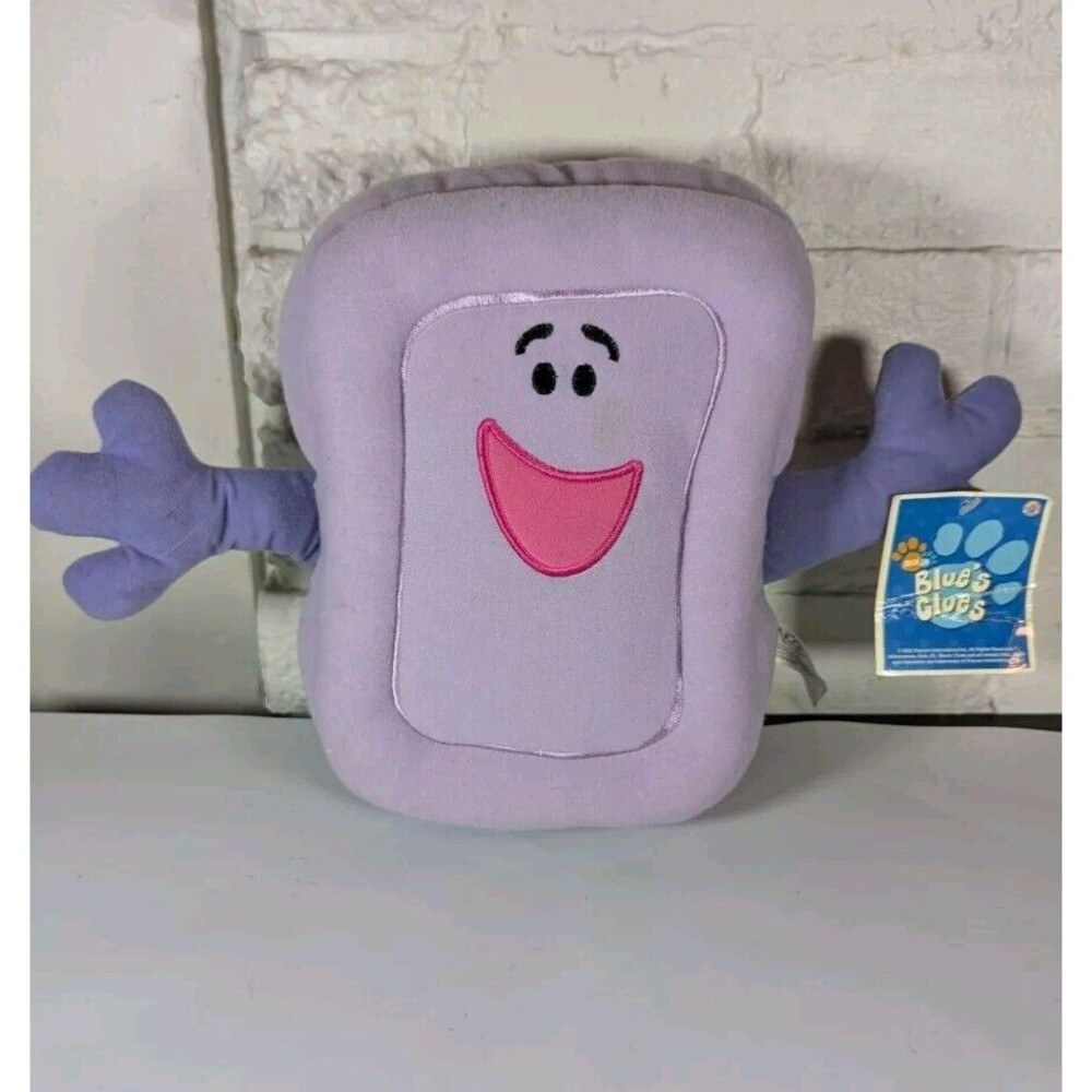 VTG Blues Clues Slippery Soap 9" Plush Stuffed Nick Jr Toy Purple 2003